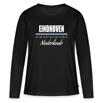 Eindhoven - Frauen Premium Bio Langarmshirt - Schwarz - Vorne - Julia (174cm)
