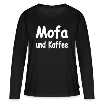 Mobylette - T-shirt manches longues Premium bio Femme - noir - Devant - Julia (174cm)