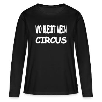 Cirque - T-shirt manches longues Premium bio Femme - noir - Devant - Julia (174cm)
