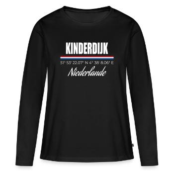 Kinderdijk - Frauen Premium Bio Langarmshirt - Schwarz - Vorne - Julia (174cm)