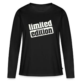 Édition limitée - T-shirt manches longues Premium bio Femme - noir - Devant - Julia (174cm)