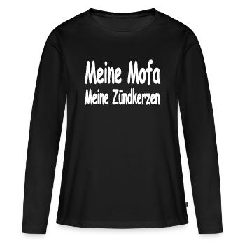 Mobylette - T-shirt manches longues Premium bio Femme - noir - Devant - Julia (174cm)