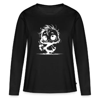 Canard en mode survie Tasse de coma à la caféine - T-shirt manches longues Premium bio Femme - noir - Devant - Julia (174cm)