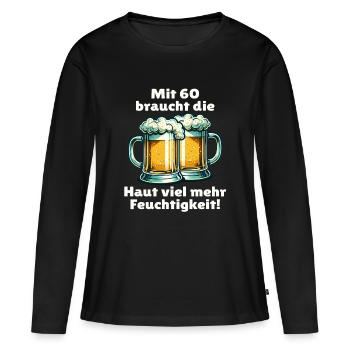 60th Birthday 60s 60s Gift Saying Sayings - Women's Premium Organic Long Sleeve Shirt - black - Front - Julia (174cm)