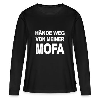 Mobylette - T-shirt manches longues Premium bio Femme - noir - Devant - Julia (174cm)