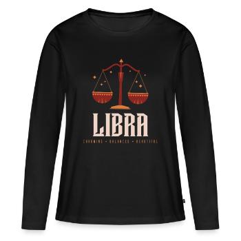 Balance - T-shirt manches longues Premium bio Femme - noir - Devant - Julia (174cm)