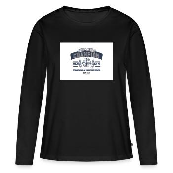 Blague de Sur-Thinking Champion Fitness - T-shirt manches longues Premium bio Femme - noir - Devant - Julia (174cm)