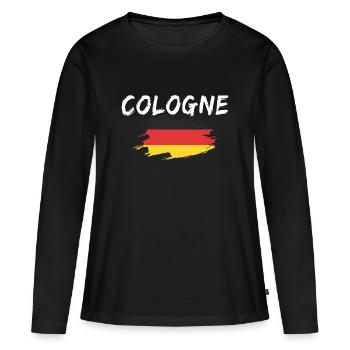 Cologne, Allemagne, Cologne - T-shirt manches longues Premium bio Femme - noir - Devant - Julia (174cm)
