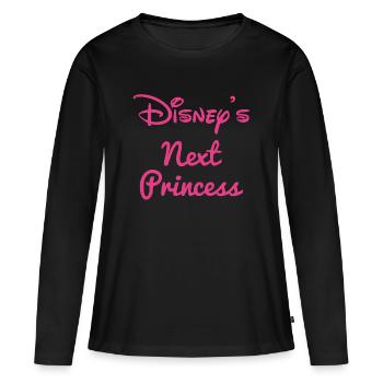 Les princesses Disney : la prochaine princesse de Disney : le dicton - T-shirt manches longues Premium bio Femme - noir - Devant - Julia (174cm)