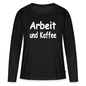 Arbeit - Frauen Premium Bio Langarmshirt - Schwarz - Vorne - Julia (174cm)
