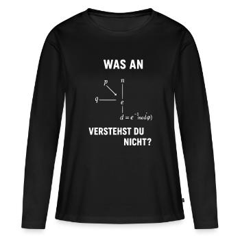 Computer Science Computer Scientist Funny IT Gift - Women's Premium Organic Long Sleeve Shirt - black - Front - Julia (174cm)