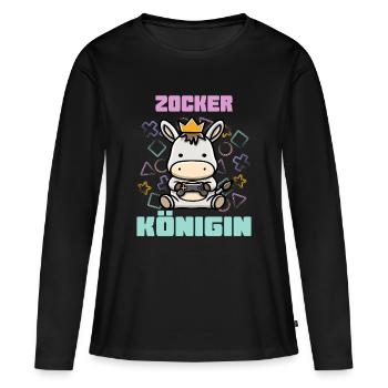 Gambler Queen - Women's Premium Organic Long Sleeve Shirt - black - Front - Julia (174cm)