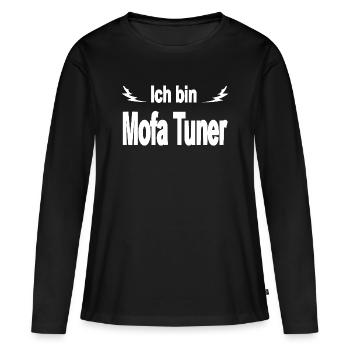 Mobylette - T-shirt manches longues Premium bio Femme - noir - Devant - Julia (174cm)