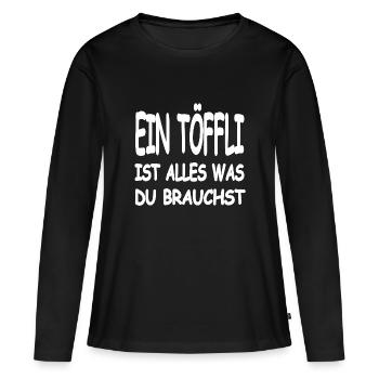 Mobylette - T-shirt manches longues Premium bio Femme - noir - Devant - Julia (174cm)