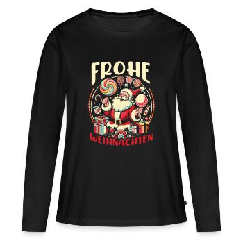 Tir à l’arc Tir à l’arc Tir à l’arc - T-shirt manches longues Premium bio Femme - noir - Devant - Julia (174cm)
