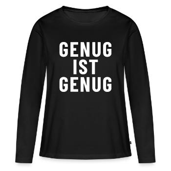 Assez c’est assez - T-shirt manches longues Premium bio Femme - noir - Devant - Julia (174cm)