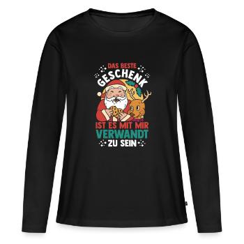 Tir à l’arc Tir à l’arc Tir à l’arc - T-shirt manches longues Premium bio Femme - noir - Devant - Julia (174cm)