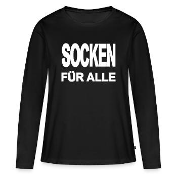 Chaussettes - T-shirt manches longues Premium bio Femme - noir - Devant - Julia (174cm)