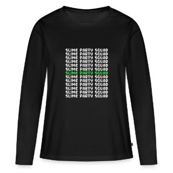 Slime Slime Slimy - T-shirt manches longues Premium bio Femme - noir - Devant - Julia (174cm)