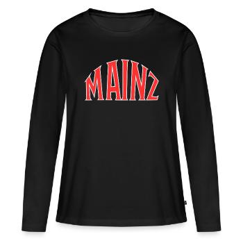 Mayence - T-shirt manches longues Premium bio Femme - noir - Devant - Julia (174cm)