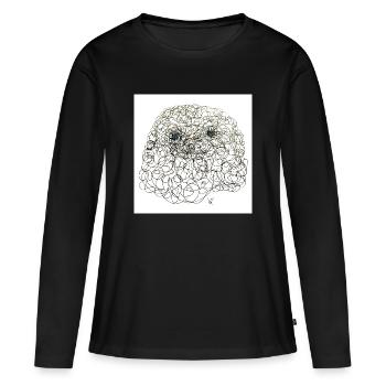 Bouclé Sherly - T-shirt manches longues Premium bio Femme - noir - Devant - Julia (174cm)