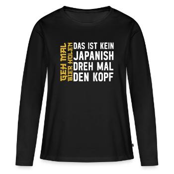 Va chercher de la bière, humour, fans de bière, pils, bière gratuite. - T-shirt manches longues Premium bio Femme - noir - Devant - Julia (174cm)