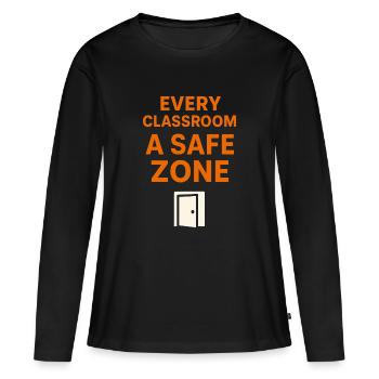 Sympathie anti-harcèlement, Lève-toi - T-shirt manches longues Premium bio Femme - noir - Devant - Julia (174cm)