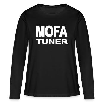 Mobylette - T-shirt manches longues Premium bio Femme - noir - Devant - Julia (174cm)