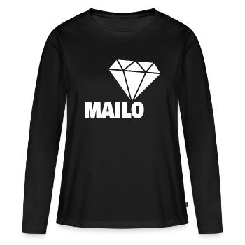 Mailo en tant que noble - T-shirt manches longues Premium bio Femme - noir - Devant - Julia (174cm)
