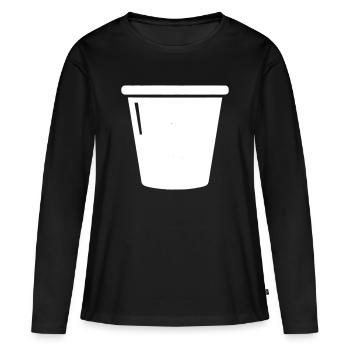 Vecteur d’icônes domestiques de seau de nettoyage de seaux - T-shirt manches longues Premium bio Femme - noir - Devant - Julia (174cm)