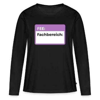 Department of Schild Lila - Women's Premium Organic Long Sleeve Shirt - black - Front - Julia (174cm)