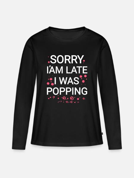 Tut mir leid  - Frauen Premium Bio Langarmshirt - Schwarz