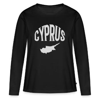 Chypre - T-shirt manches longues Premium bio Femme - noir - Devant - Julia (174cm)