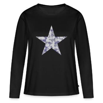 Star Camouflage - Women's Premium Organic Long Sleeve Shirt - black - Front - Julia (174cm)