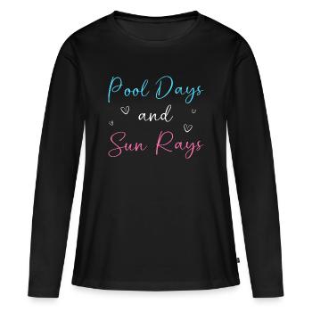 Pool Party - Frauen Premium Bio Langarmshirt - Schwarz - Vorne - Julia (174cm)