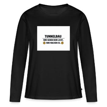 Tunnelling Lichtmacher - Women's Premium Organic Long Sleeve Shirt - black - Front - Julia (174cm)