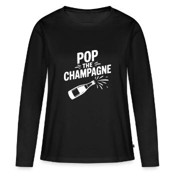 Faites éclater le - T-shirt manches longues Premium bio Femme - noir - Devant - Julia (174cm)