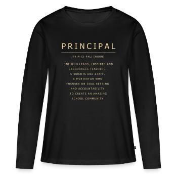 Direktor Schulleitung Schule Rektor Schulleiter - Frauen Premium Bio Langarmshirt - Schwarz - Vorne - Julia (174cm)