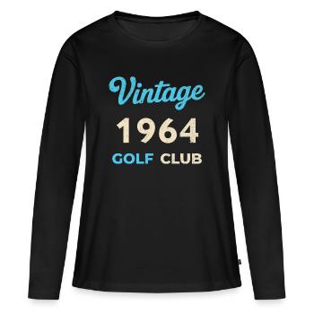 Vintage 1964 Golf Club Retro Birth Year Gift - Women's Premium Organic Long Sleeve Shirt - black - Front - Julia (174cm)