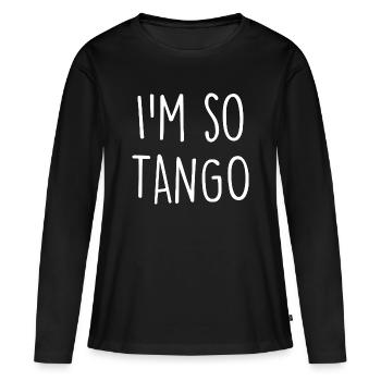Danseur de tango - T-shirt manches longues Premium bio Femme - noir - Devant - Julia (174cm)
