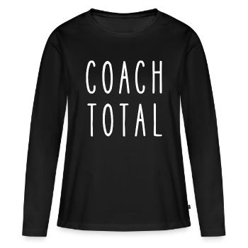 coach total - T-shirt manches longues Premium bio Femme - noir - Devant - Julia (174cm)