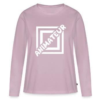 Job Animateur - Frauen Premium Bio Langarmshirt - Altrosa - Vorne - Julia (174cm)