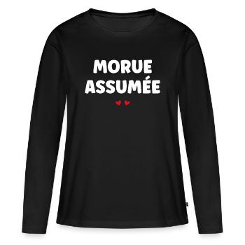 Cod assumed - Women's Premium Organic Long Sleeve Shirt - black - Front - Julia (174cm)
