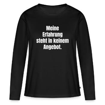 Mon expérience ne concerne aucune offre - T-shirt manches longues Premium bio Femme - noir - Devant - Julia (174cm)