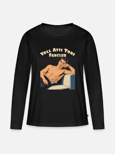 Toni's Fanclub - Frauen Premium Bio Langarmshirt - Schwarz