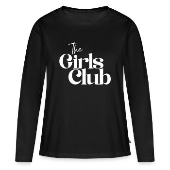 filles, soirée pyjama, girl power - T-shirt manches longues Premium bio Femme - noir - Devant - Julia (174cm)