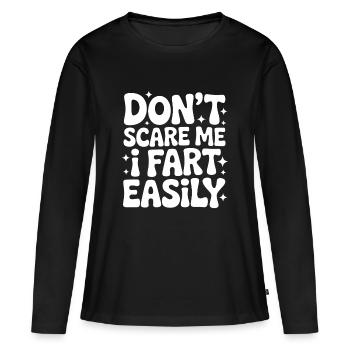 Dictons de pet, pets, cadeau de pets drôles - T-shirt manches longues Premium bio Femme - noir - Devant - Julia (174cm)