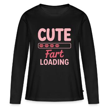Dictons de pet, pets, cadeau de pets drôles - T-shirt manches longues Premium bio Femme - noir - Devant - Julia (174cm)