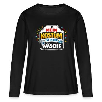 Lingerie costumée de carnaval cadeau drôle - T-shirt manches longues Premium bio Femme - noir - Devant - Julia (174cm)
