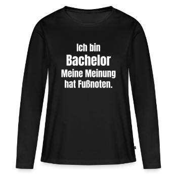 Je suis célibataire, mon avis en bas de page - T-shirt manches longues Premium bio Femme - noir - Devant - Julia (174cm)